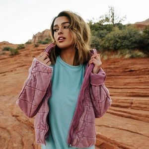 Free people quilted dolman jacket